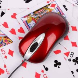playing cards and mouse
